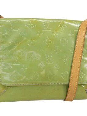 Authentic LOUIS VUITTON Vernis Thompson Street Shoulder Bag Baby Blue M91009